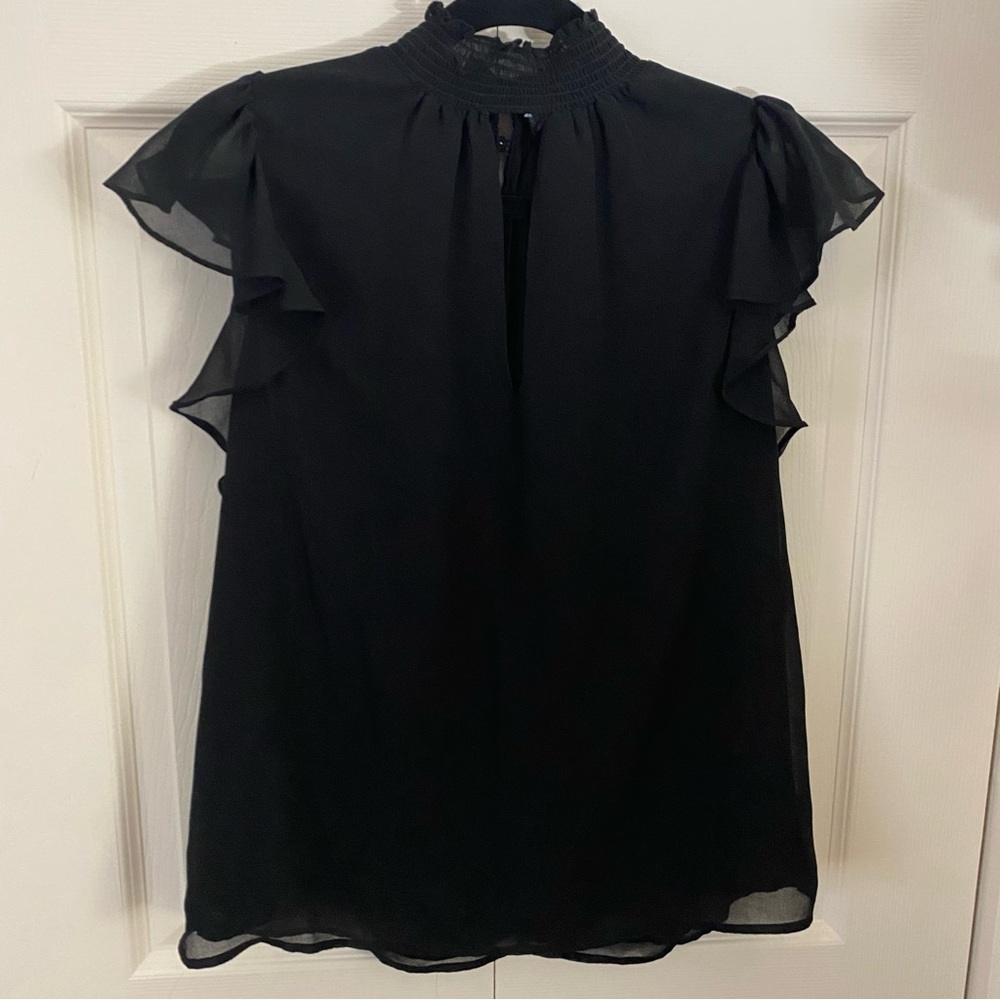 Black Keyhole Blouse